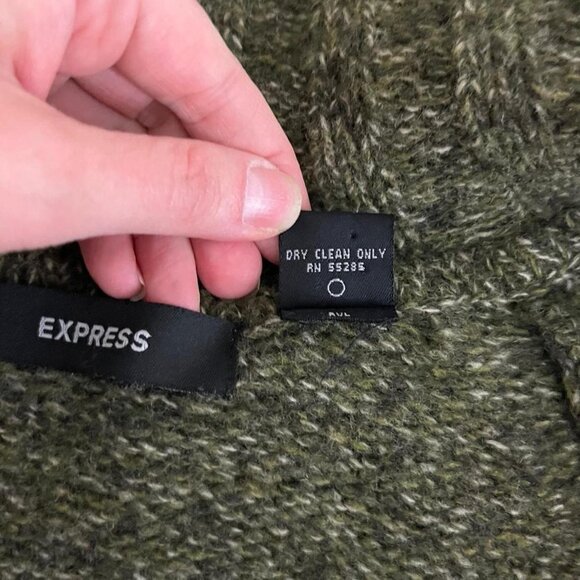 Olive green Express wool cardigan #grungevibes - Picture 8 of 8